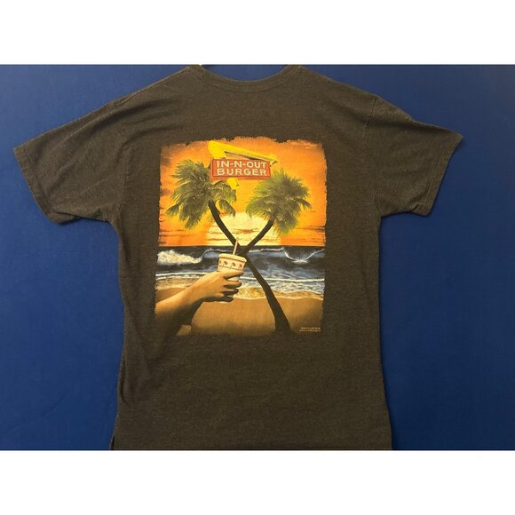 In-N-Out Burger California Palm Trees T-Shirt Fast Food Crossed Palm Trees Large - Picture 3 of 8